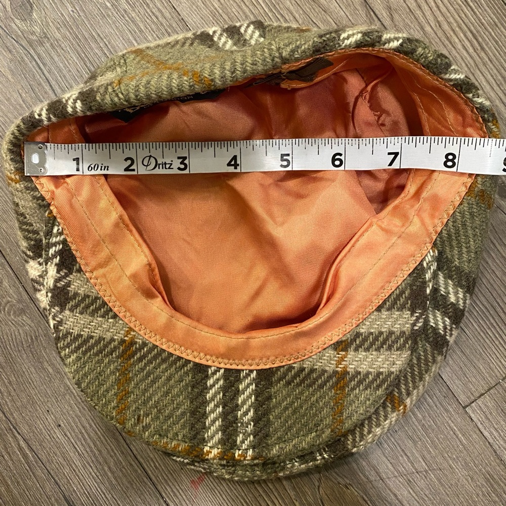 Vintage Burberry London Herringbone Wool Newsboy Cap - Picture 9 of 9